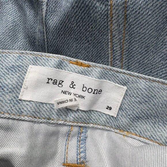 Rag & Bone Liquid Miramar Printed Denim Maxi Skirt Posy Blue Tencel 29 - Picture 9 of 11